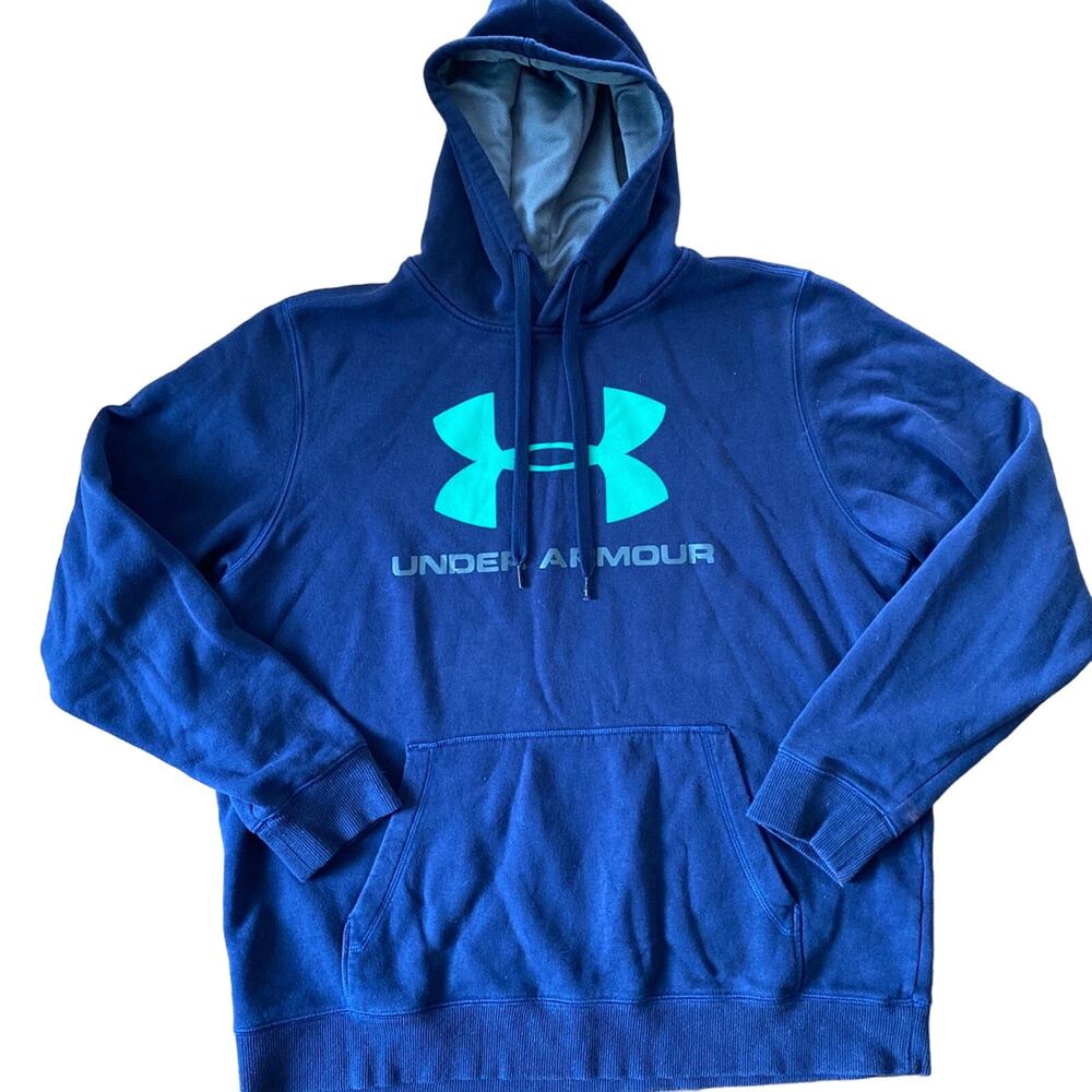 Under Armour Hoodie cold gear blue and green size XL